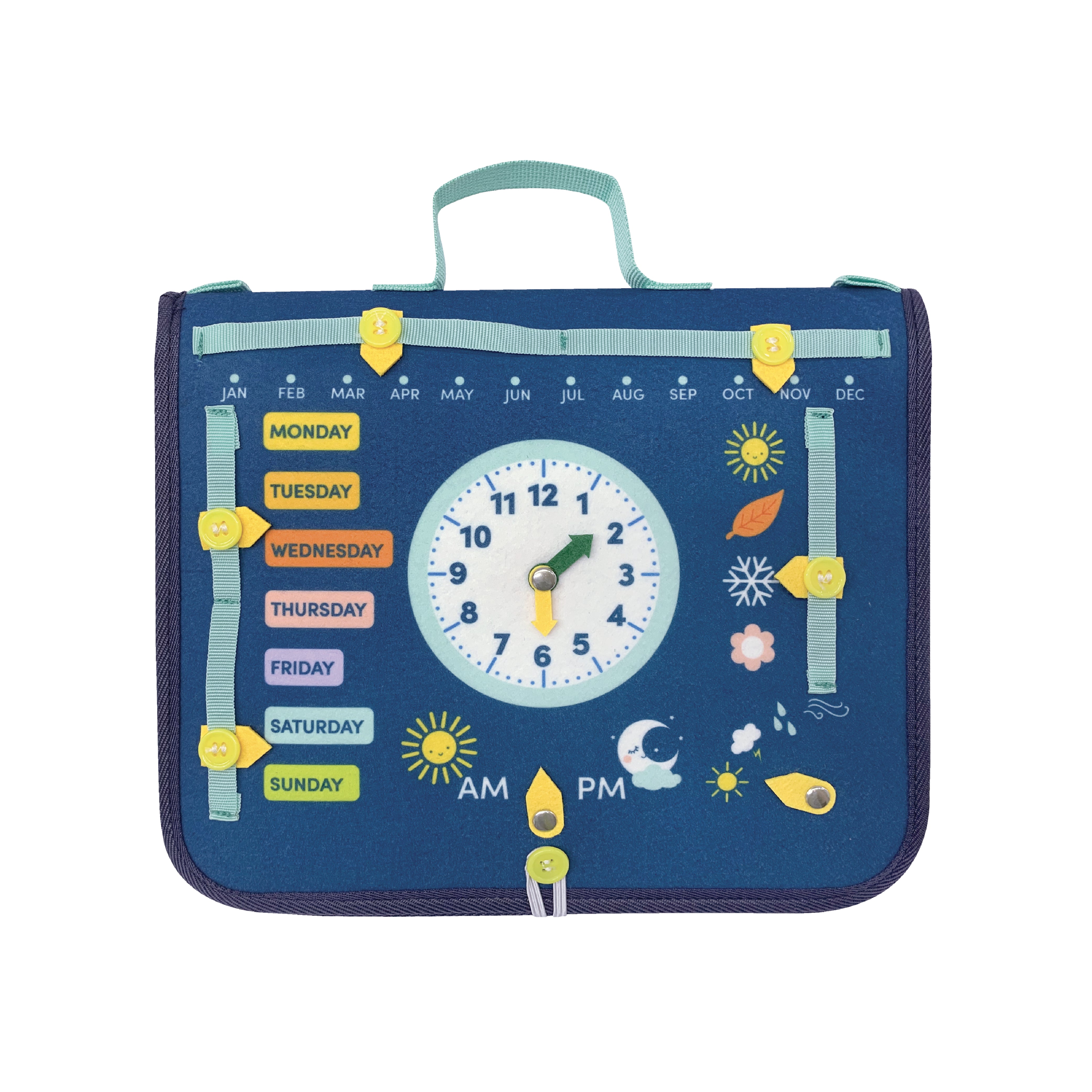 K Mini Felt Sensory Book - CALENDAR/ALPHABET